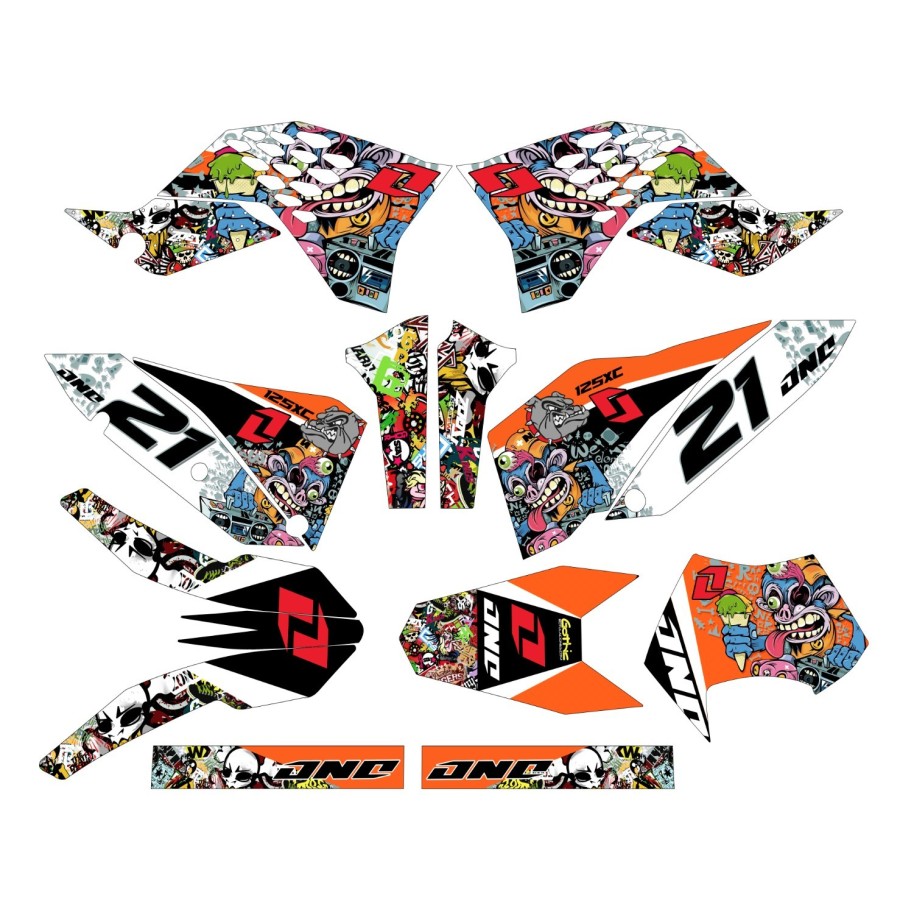 kit adhesivo motocross enduro