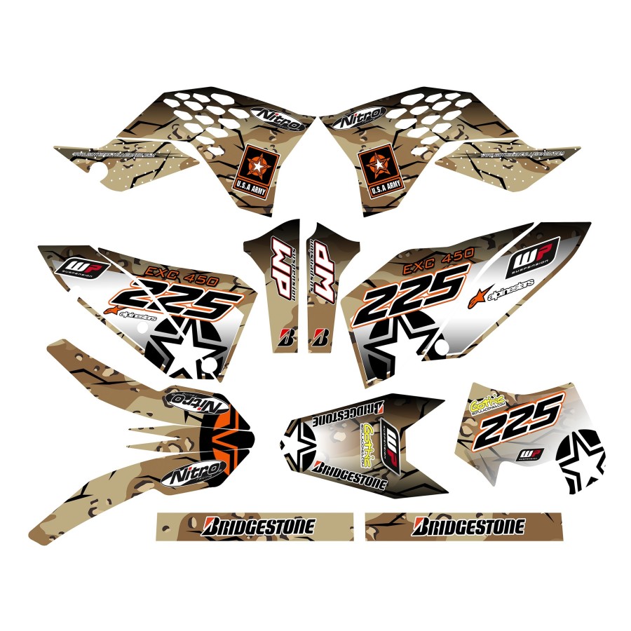 kit adhesivo motocross enduro