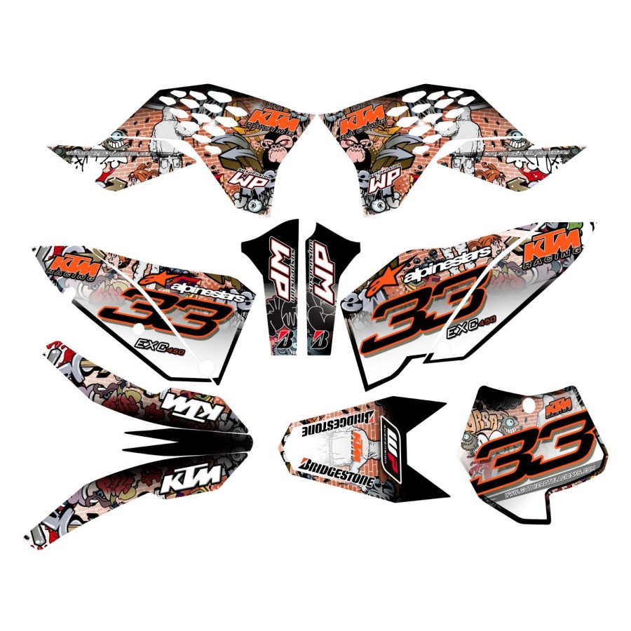 kit adhesivo motocross enduro