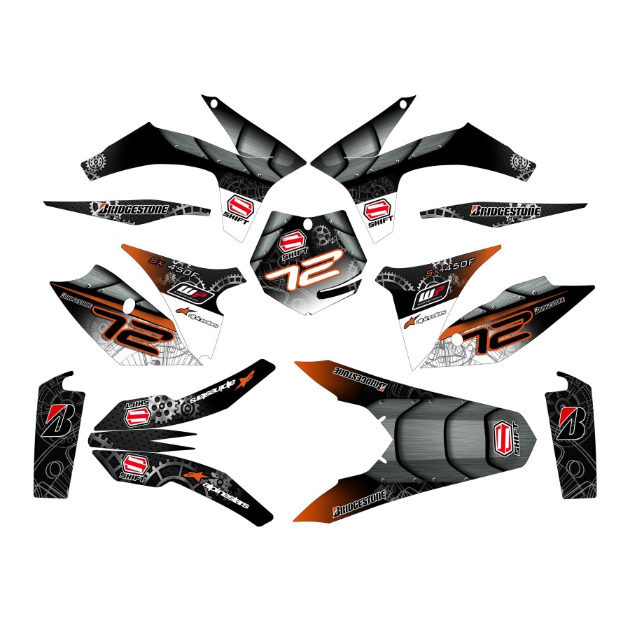 kit adhesivo motocross enduro