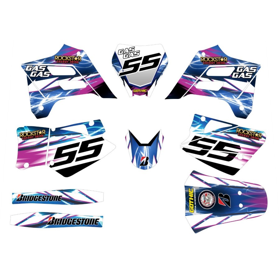 kit adhesivo motocross enduro